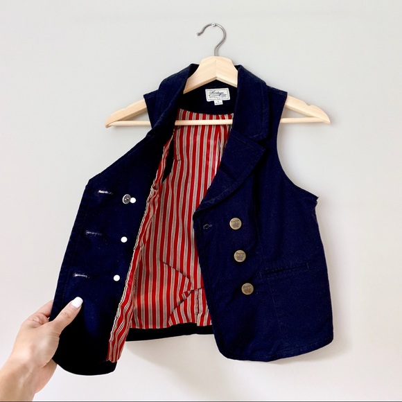 {Heritage 1981} Navy Button Vest - Picture 3 of 5